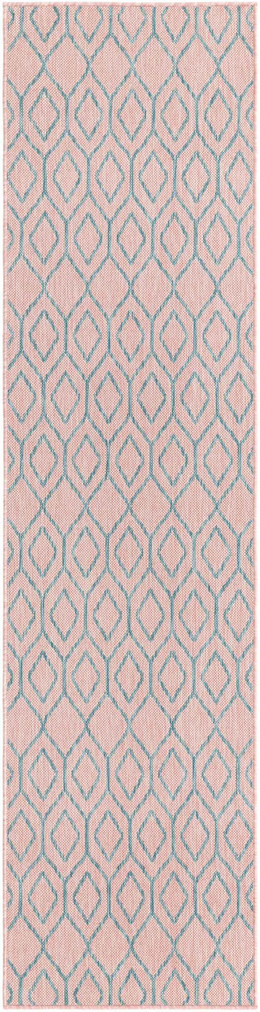 Urban Oasis Rugs Collection Area Rug -  Boulevard (Pink and Aqua) Runner Pink and Aqua Main