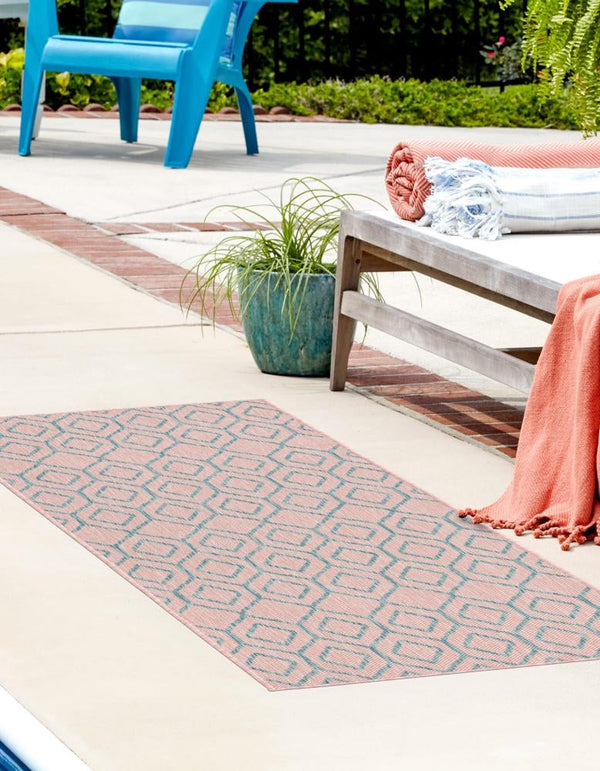 Urban Oasis Rugs Collection Area Rug -  Boulevard (Pink and Aqua) Runner Pink and Aqua  lifestyle 2