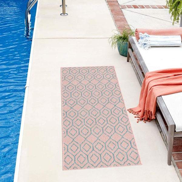 Urban Oasis Rugs Collection Area Rug -  Boulevard (Pink and Aqua) Runner Pink and Aqua  lifestyle 13