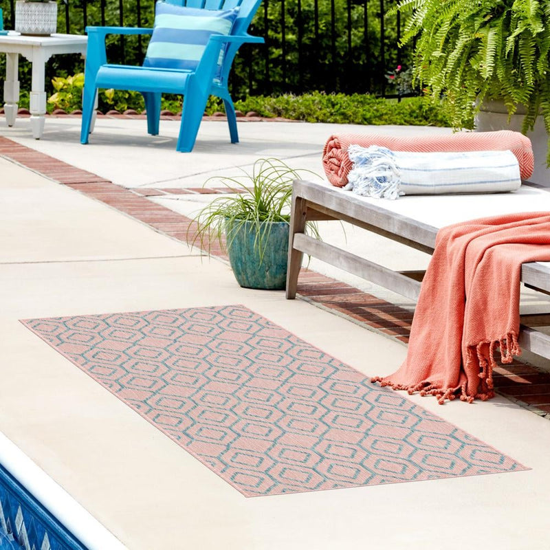 Urban Oasis Rugs Collection Area Rug -  Boulevard (Pink and Aqua) Runner Pink and Aqua  lifestyle 14