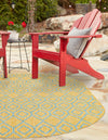 Urban Oasis Rugs Collection Area Rug -  Boulevard (Yellow and Aqua) Oval Yellow and Aqua  lifestyle 2