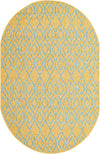 Urban Oasis Rugs Collection Area Rug -  Boulevard (Yellow and Aqua) Oval Yellow and Aqua Main