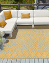 Urban Oasis Rugs Collection Area Rug -  Boulevard (Yellow and Aqua) Square Yellow and Aqua  lifestyle 0