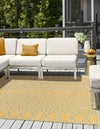 Urban Oasis Rugs Collection Area Rug -  Boulevard (Yellow and Aqua) Square Yellow and Aqua  lifestyle 2