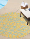 Urban Oasis Rugs Collection Area Rug -  Boulevard (Yellow and Aqua) Round Yellow and Aqua  lifestyle 0