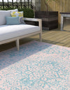 Urban Oasis Rugs Collection Area Rug -  Penthouse (Pink and Aqua) Square Pink and Aqua  lifestyle 3