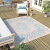 Urban Oasis Rugs Collection Area Rug -  Penthouse (Pink and Aqua) Square Pink and Aqua  lifestyle 15
