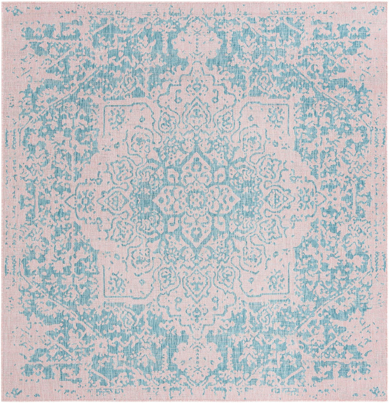 Urban Oasis Rugs Collection Area Rug -  Penthouse (Pink and Aqua) Square Pink and Aqua Main
