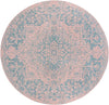 Urban Oasis Rugs Collection Area Rug -  Penthouse (Pink and Aqua) Round Pink and Aqua Main