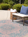 Urban Oasis Rugs Collection Area Rug -  Penthouse (Pink and Aqua) Round Pink and Aqua  lifestyle 2