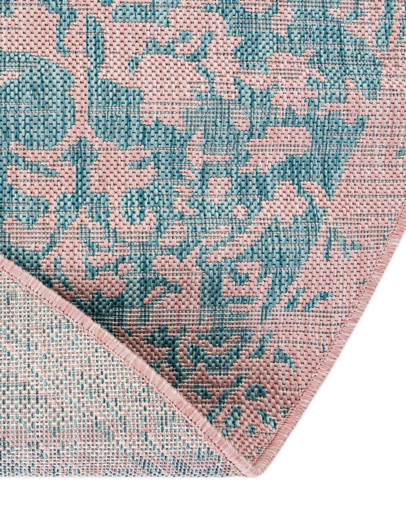 Urban Oasis Rugs Collection Area Rug -  Penthouse (Pink and Aqua) Round Pink and Aqua  lifestyle 11