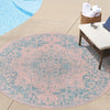 Urban Oasis Rugs Collection Area Rug -  Penthouse (Pink and Aqua) Round Pink and Aqua  lifestyle 23