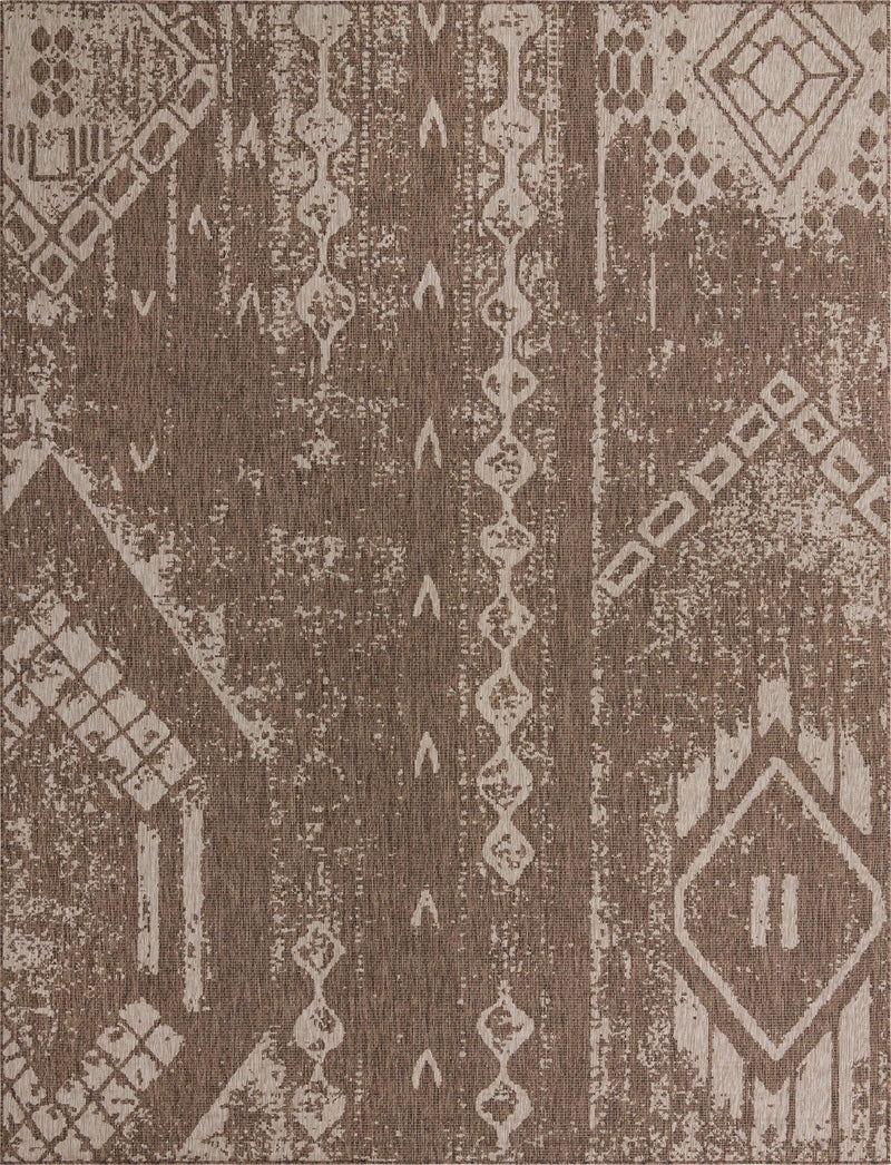 Desert Nomad Terrace Collection Area Rug - Sahara (Brown) Rectangle Brown Main