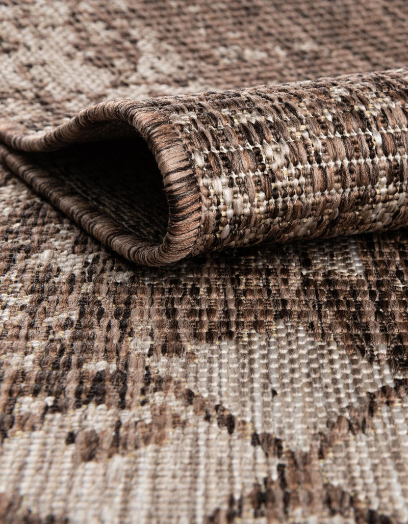 Desert Nomad Terrace Collection Area Rug - Sahara (Brown) Rectangle Brown  lifestyle 4