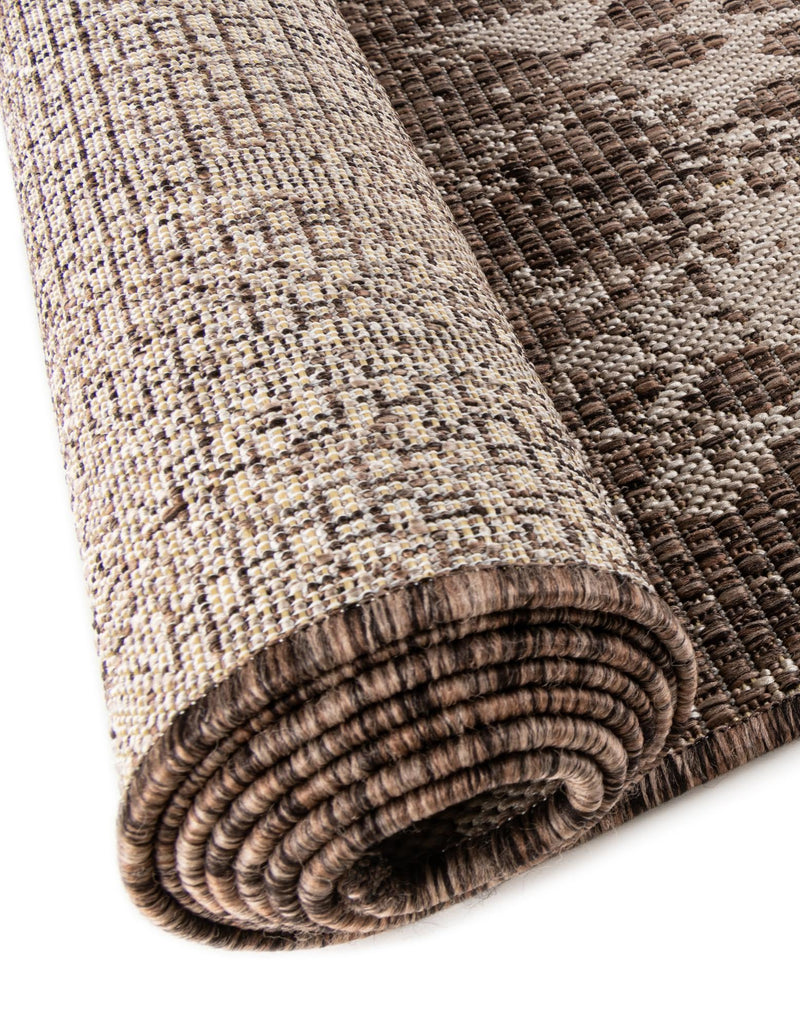 Desert Nomad Terrace Collection Area Rug - Sahara (Brown) Rectangle Brown  lifestyle 10