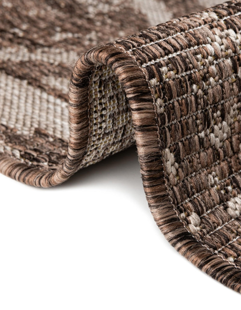 Desert Nomad Terrace Collection Area Rug - Sahara (Brown) Rectangle Brown  lifestyle 33