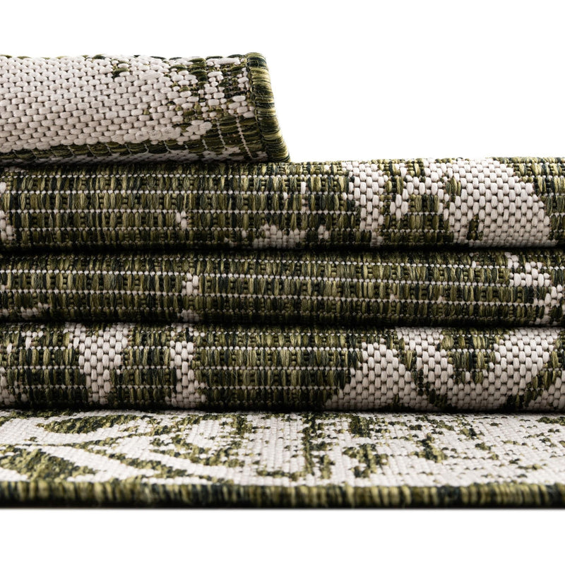 Desert Nomad Terrace Collection Area Rug - Sahara (Green) Rectangle Green  lifestyle 34