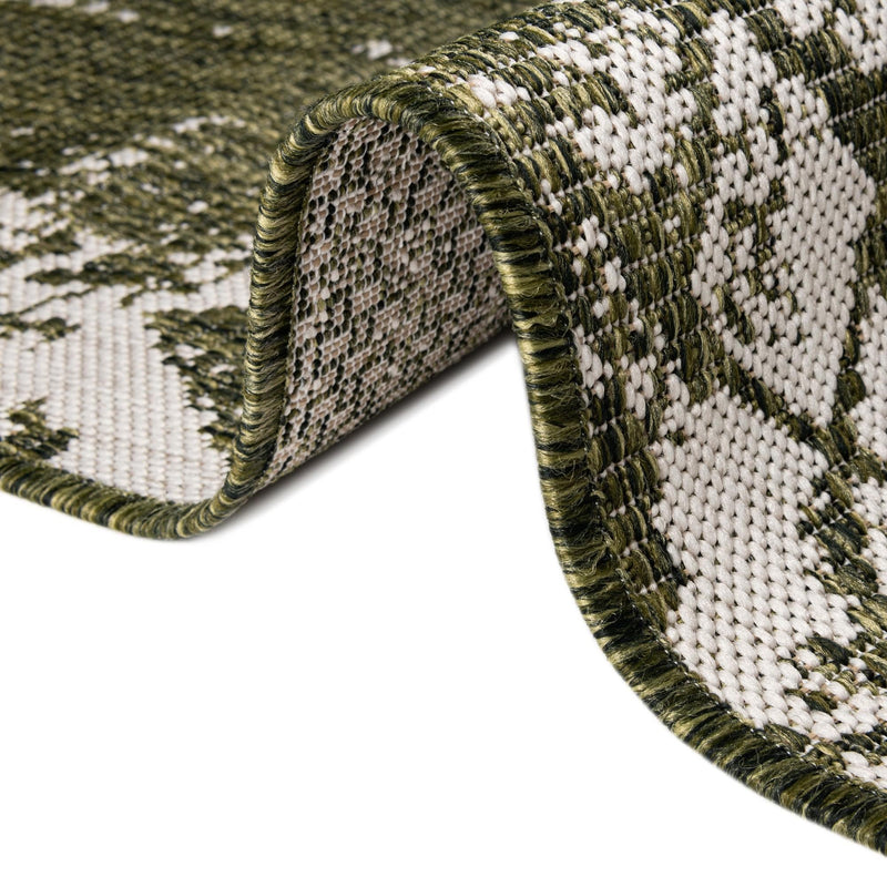 Desert Nomad Terrace Collection Area Rug - Sahara (Green) Rectangle Green  lifestyle 36