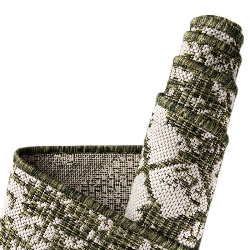 Desert Nomad Terrace Collection Area Rug - Sahara (Green) Rectangle Green  lifestyle 37