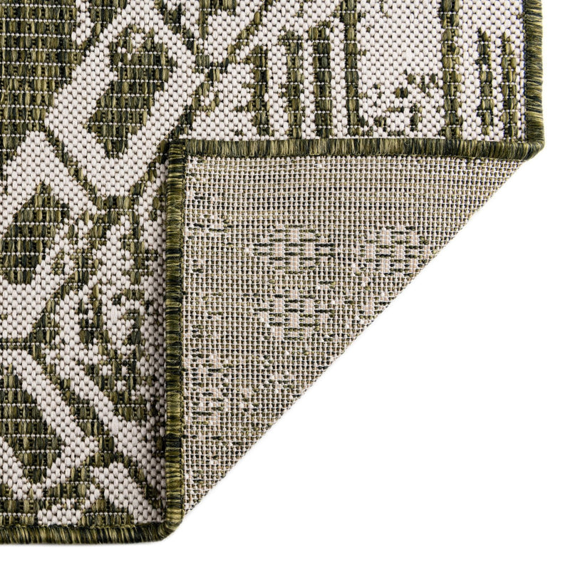 Desert Nomad Terrace Collection Area Rug - Sahara (Green) Rectangle Green  lifestyle 40