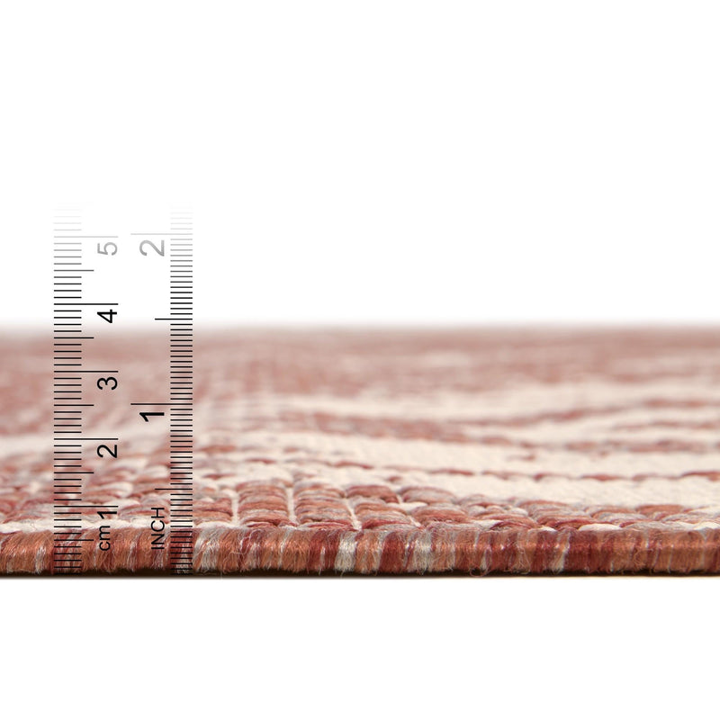 Desert Nomad Terrace Collection Area Rug - Sahara (Rust Red) Rectangle Rust Red  lifestyle 34