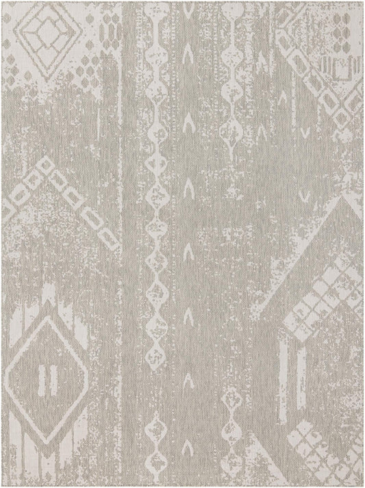Desert Nomad Terrace Collection Area Rug - Sahara (Gray) Rectangle Gray Main