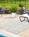 Desert Nomad Terrace Collection Area Rug - Sahara (Gray) Square Gray  lifestyle 3