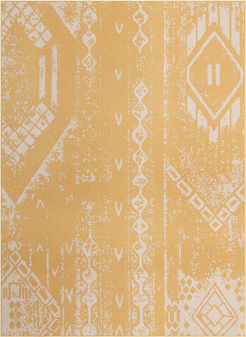 Desert Nomad Terrace Collection Area Rug - Sahara (Yellow) Rectangle Yellow Main