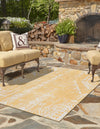 Desert Nomad Terrace Collection Area Rug - Sahara (Yellow) Rectangle Yellow  lifestyle 2