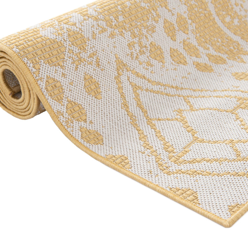 Desert Nomad Terrace Collection Area Rug - Sahara (Yellow) Rectangle Yellow  lifestyle 17