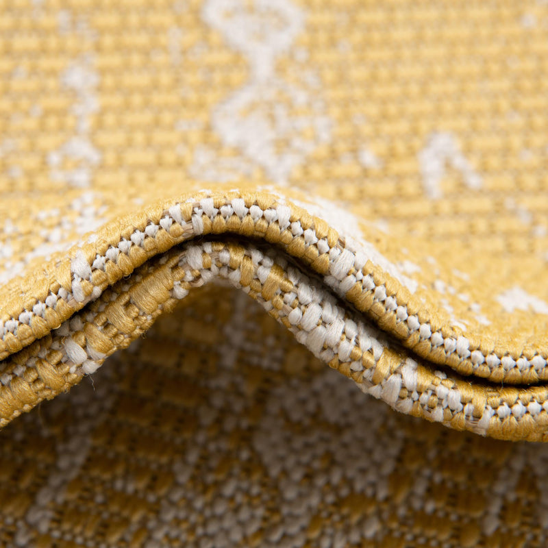 Desert Nomad Terrace Collection Area Rug - Sahara (Yellow) Square Yellow  lifestyle 6