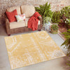 Desert Nomad Terrace Collection Area Rug - Sahara (Yellow) Square Yellow  lifestyle 13