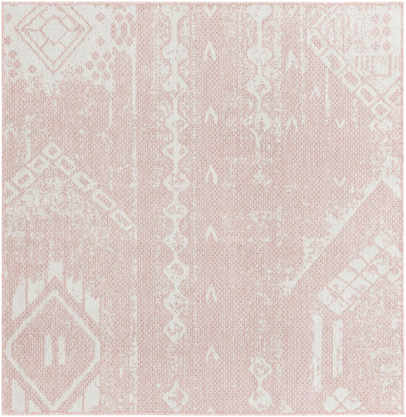 Desert Nomad Terrace Collection Area Rug - Sahara (Pink) Square Pink Main