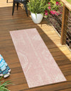 Desert Nomad Terrace Collection Area Rug - Sahara (Pink) Runner Pink  lifestyle 0