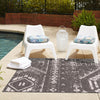 Desert Nomad Terrace Collection Area Rug - Sahara (Charcoal Gray) Square Charcoal Gray  lifestyle 14