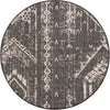 Desert Nomad Terrace Collection Area Rug - Sahara (Charcoal Gray) Round Charcoal Gray Main