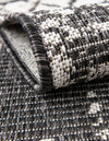 Desert Nomad Terrace Collection Area Rug - Sahara (Charcoal Gray) Round Charcoal Gray  lifestyle 5