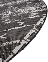 Desert Nomad Terrace Collection Area Rug - Sahara (Charcoal Gray) Round Charcoal Gray  lifestyle 7