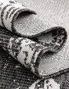Desert Nomad Terrace Collection Area Rug - Sahara (Charcoal Gray) Round Charcoal Gray  lifestyle 17