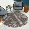 Desert Nomad Terrace Collection Area Rug - Sahara (Charcoal Gray) Round Charcoal Gray  lifestyle 21