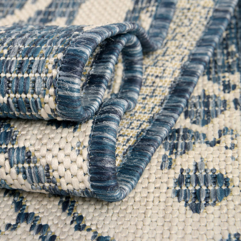 Desert Nomad Terrace Collection Area Rug - Sahara (Blue) Rectangle Blue  lifestyle 36