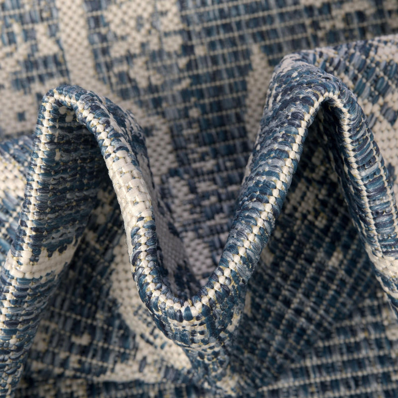 Desert Nomad Terrace Collection Area Rug - Sahara (Blue) Rectangle Blue  lifestyle 39