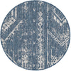 Desert Nomad Terrace Collection Area Rug - Sahara (Blue) Round Blue Main