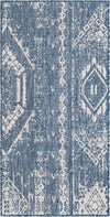 Desert Nomad Terrace Collection Area Rug - Sahara (Blue) Runner Blue Main