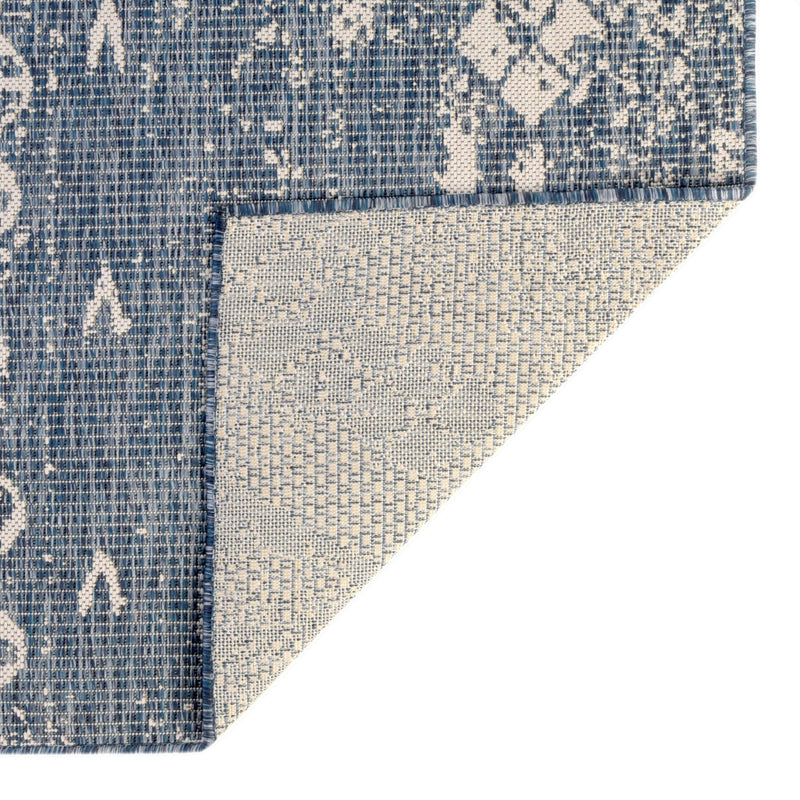 Desert Nomad Terrace Collection Area Rug - Sahara (Blue) Runner Blue  lifestyle 7