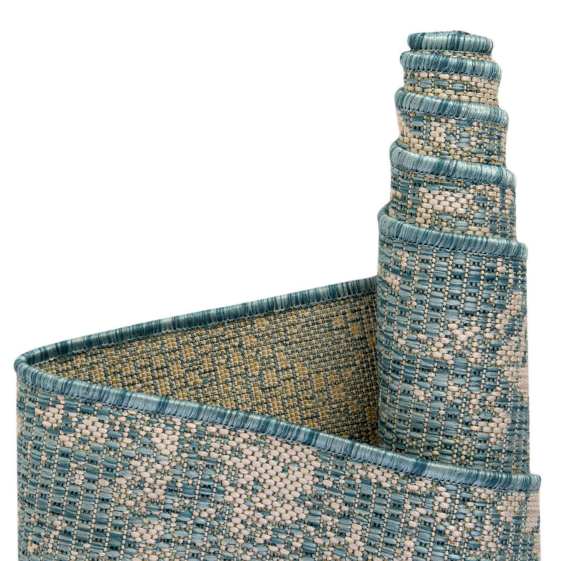 Desert Nomad Terrace Collection Area Rug - Sahara (Light Aqua) Rectangle Light Aqua  lifestyle 33