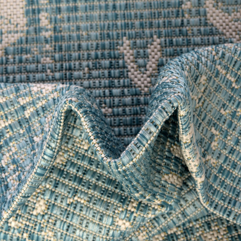 Desert Nomad Terrace Collection Area Rug - Sahara (Light Aqua) Rectangle Light Aqua  lifestyle 34