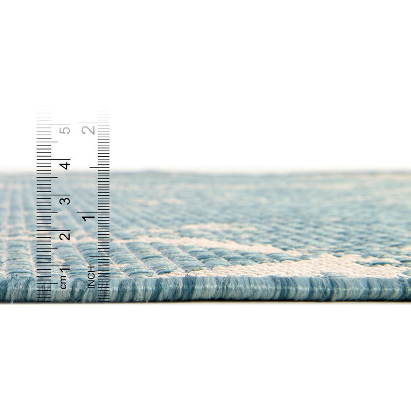 Desert Nomad Terrace Collection Area Rug - Sahara (Light Aqua) Rectangle Light Aqua  lifestyle 35
