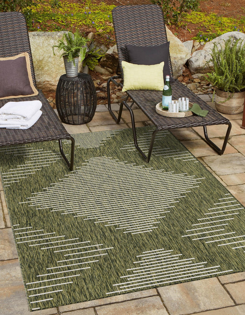 Urban Terrace Collection Area Rug -  Chelsea (Green) Rectangle Green  lifestyle 0
