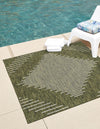 Urban Terrace Collection Area Rug -  Chelsea (Green) Square Green  lifestyle 0